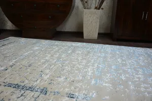 Dywany Lusczow Kusový koberec MANYAS Mariet modro-krémový, veľkosť 80x150