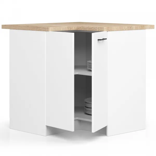 Ak furniture Kuchynská rohová skrinka Olivie S 90 cm biela