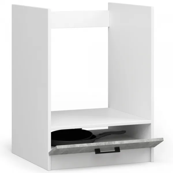 Ak furniture Kuchyňská skříňka Olivie pod troubu S 60 cm bílá/beton