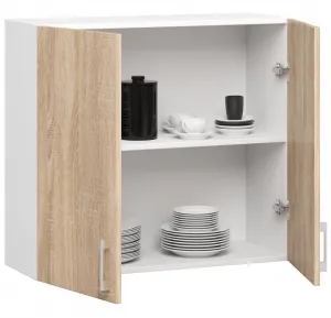 Ak furniture Kuchynská závesná skrinka Š 80cm D2 H720 Artus biela/sonoma