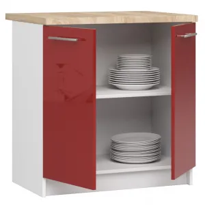 Ak furniture Kuchyňská skříňka Olivie S 80 cm 2D bílo-červená