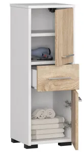 Ak furniture Kúpeľňová skrinka Fin biela/sonoma