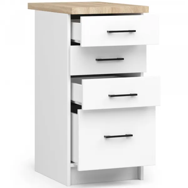 Ak furniture Kuchynská skrinka Olivie S 40 cm 4S biela