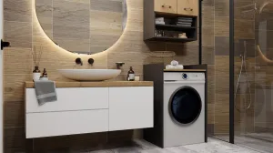 TP Living Kúpeľňová skrinka nad práčku POLA antracit/dub artisan