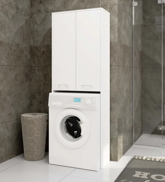 Ak furniture Koupelnová skříňka nad pračku Fin 2D bílá