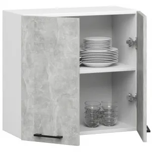 Ak furniture Kuchynská závesná skrinka Olivie W II 60 cm biela/betón