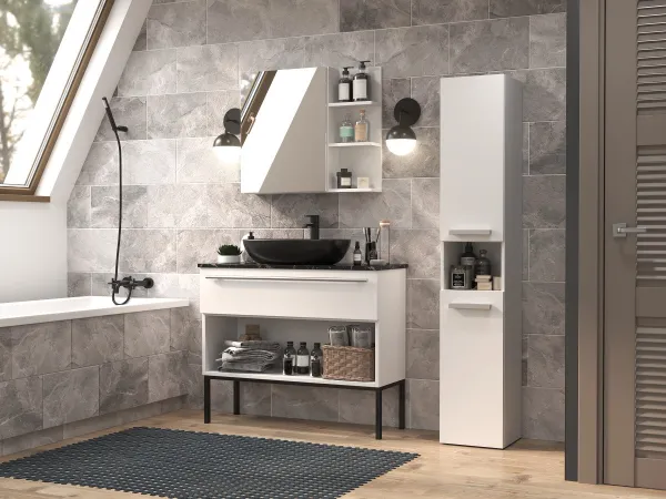 TP Living Kúpeľňová skrinka NEL III biela matná