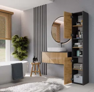 TP Living Kúpeľňová skrinka S30 170 cm antracit/dub artisan