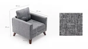 Kreslo / Jednomiestna pohovka Bella Armchair - Gey