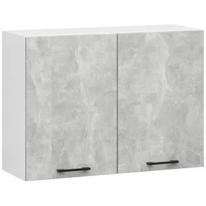 Ak furniture Kuchyňská linka Olivie 3 m beton/bílá/dub sonoma