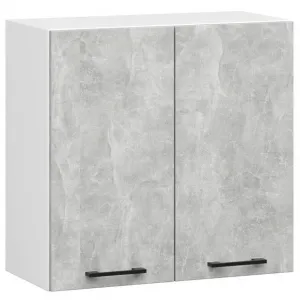 Ak furniture Kuchyňská linka Olivie 2,4 m prosklená beton