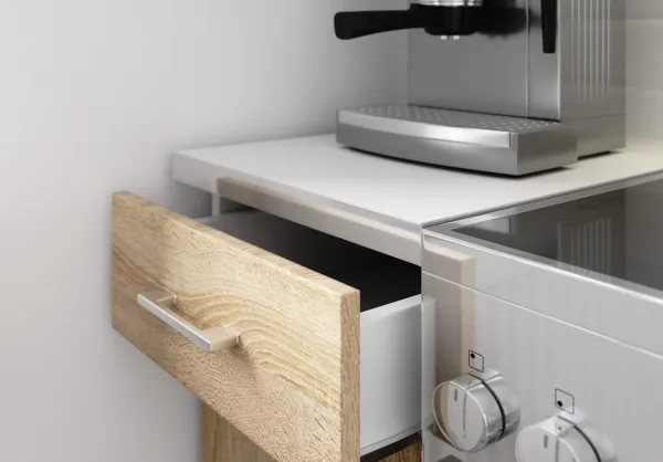Ak furniture Kuchynská linka Lima 2,4 m biela/dub sonoma