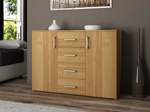 Ak furniture Komoda Torvi K 110,4 cm jelša