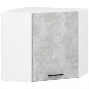 Ak furniture Kuchyňská linka Olivie 3 m beton/bílá/dub sonoma