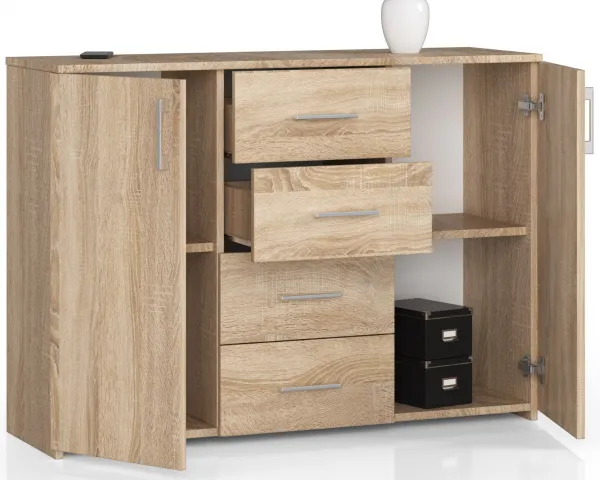 Ak furniture Komoda Torvi K 110,4 cm dub sonoma