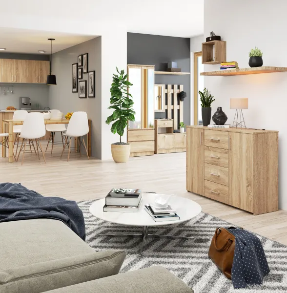 Ak furniture Komoda Torvi K 110 cm dub sonoma