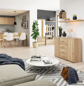 Ak furniture Komoda Torvi K 110 cm dub sonoma