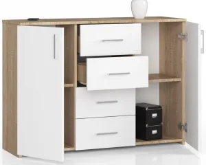 Ak furniture Komoda Torvi K 110,4 cm dub sonoma/biela