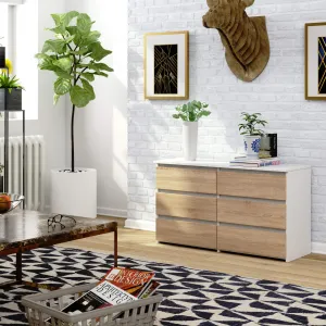 Ak furniture Komoda CL6 100 cm bílá/dub sonoma