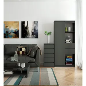 Ak furniture Komoda CL5 40 cm grafitově šedá