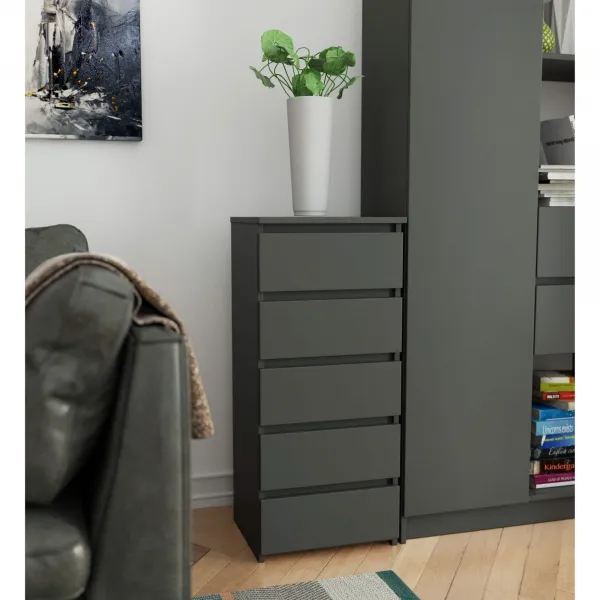 Ak furniture Komoda CL5 40 cm grafitově šedá