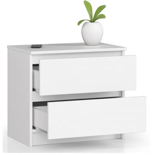 Ak furniture Komoda Liv 60 cm biela