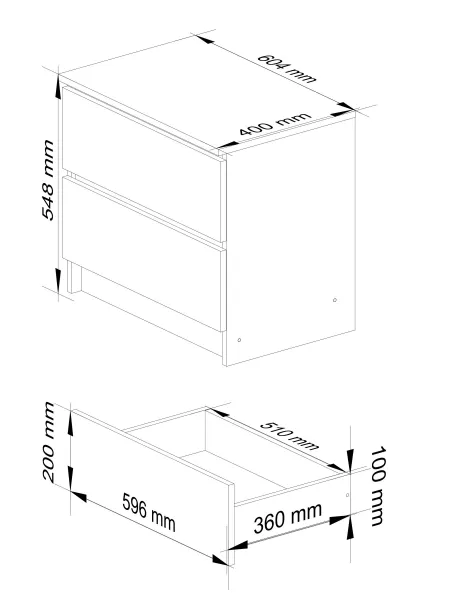 Ak furniture Komoda Liv 60 cm biela lesklá