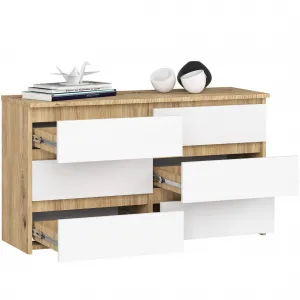 Ak furniture Komoda CL6 100 cm dub artisan/bílá