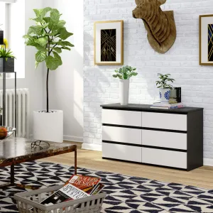 Ak furniture Komoda CL6 100 cm grafitovo šedá/biela