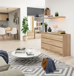 Ak furniture Komoda Rollo K 138,4 cm dub sonoma