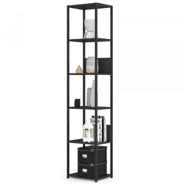 Ak furniture Regál PRAMONI 40x192 cm černý