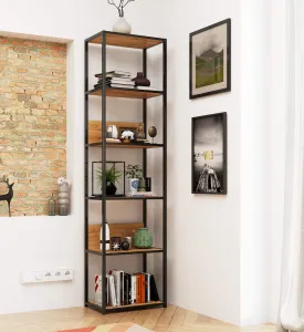 Ak furniture Regál PRAMONI 50x192 cm černý/dub craft