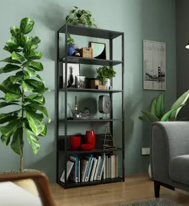 Ak furniture Regál PRAMONI 80x192 cm černý