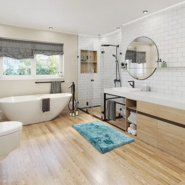 Koberec AmeliaHome Floro tyrkysový, veľkosť 50x80