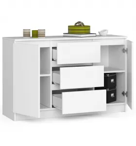 Ak furniture Komoda 120 cm K016 biela