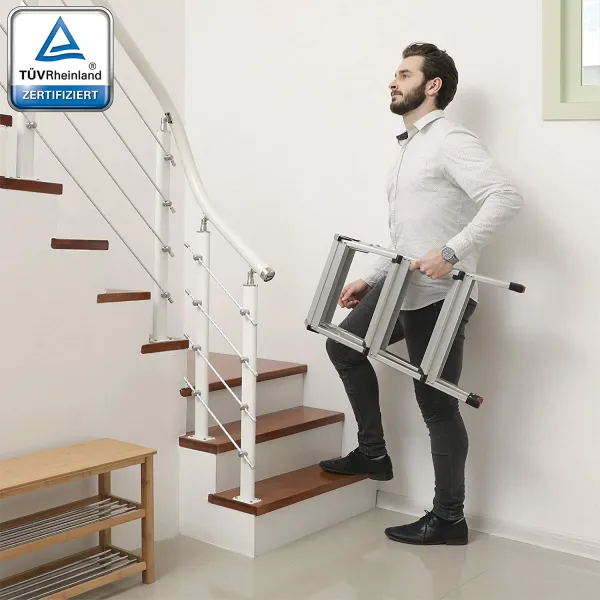 SONGMICS Hliníkový žebřík - 3 příčky