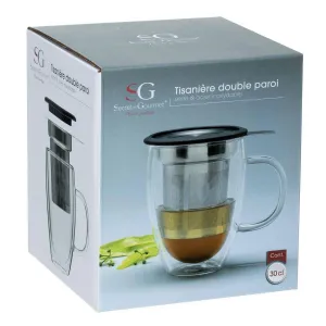 Secret de Gourmet Hrnček s viečkom a sitkom Louie 300 ml číry