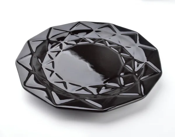 Affekdesign Keramický Tanier Adel 24 cm čierny