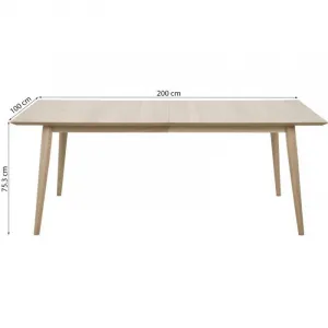 Actona Jídelní rozkládací stůl Century 200 cm bělený dub