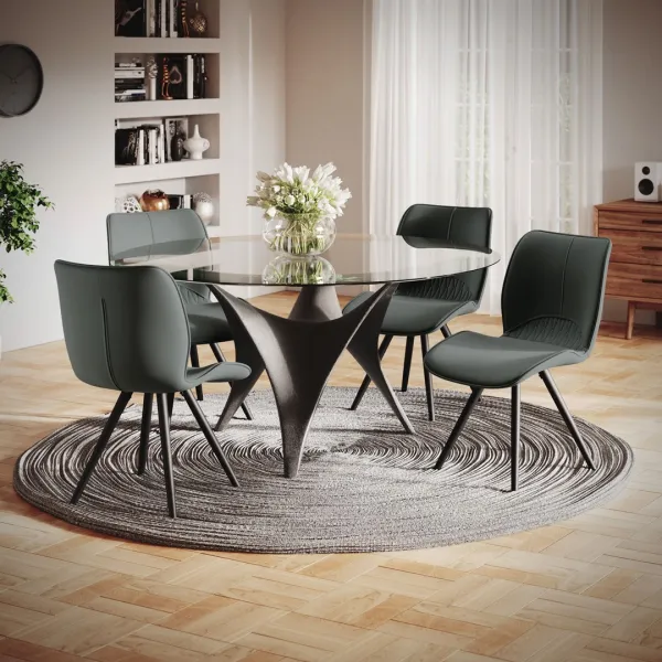 HOMEDE Jedálenská stolička Horsal sivá, veľkosť 48,5x69,5x82