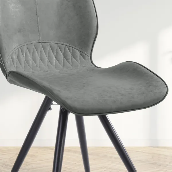 HOMEDE Jedálenská stolička Horsal sivá, veľkosť 48,5x69,5x82