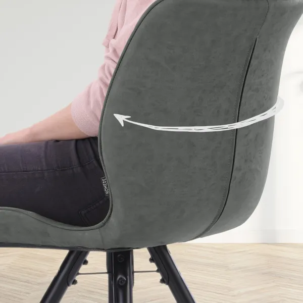HOMEDE Jedálenská stolička Horsal sivá, veľkosť 48,5x69,5x82