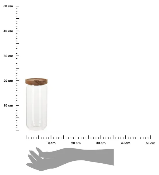 Excellent Houseware Dóza s akáciovým vekom 1000 ml