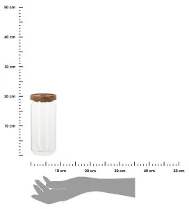 Excellent Houseware Dóza s akáciovým vekom 1000 ml