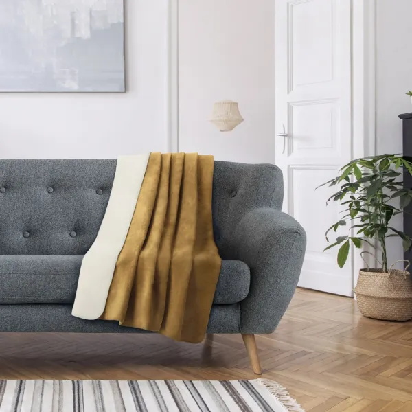 Deka AmeliaHome Virku horčicová/ecru, veľkosť 150x200