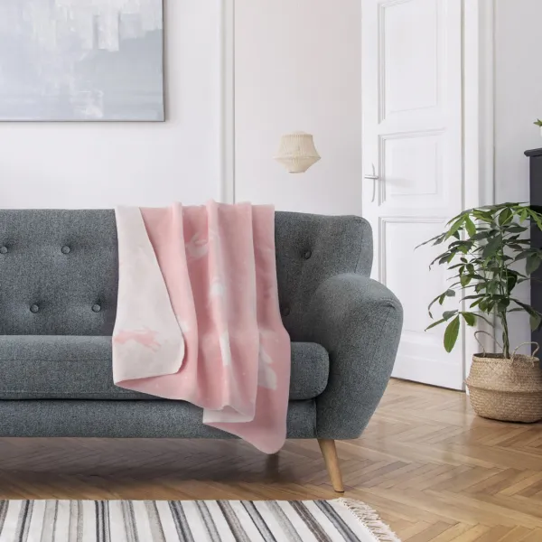Deka AmeliaHome Zaria biela / ružová, veľkosť 150x200