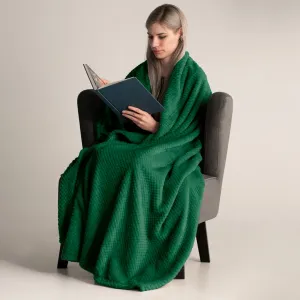 Deka z mikrovlákna DecoKing Henry tmavozelená, veľkosť 70x150