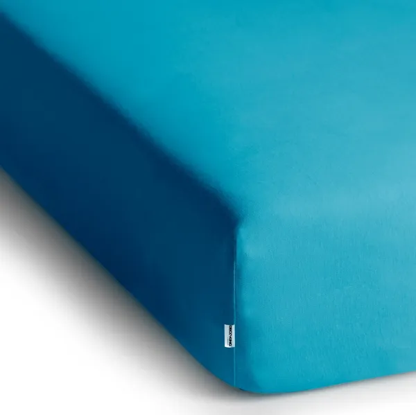 DecoKing Bavlnené prestieradlo AmeliaHome AMBER morská modrá, veľkosť 80-90x200+30