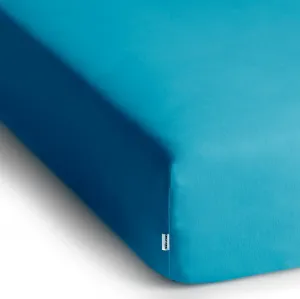 DecoKing Bavlnené prestieradlo AmeliaHome AMBER morská modrá, veľkosť 80-90x200+30