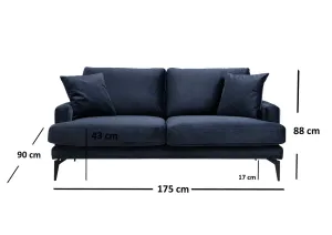 Pohovka Papira 2 Navy Blue